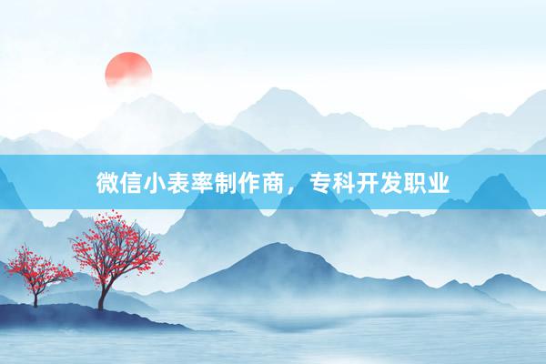 微信小表率制作商，专科开发职业